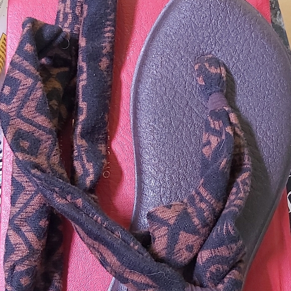 Sanuk Slinged Up Ankle Wrap Sandals Yoga - Picture 2 of 7